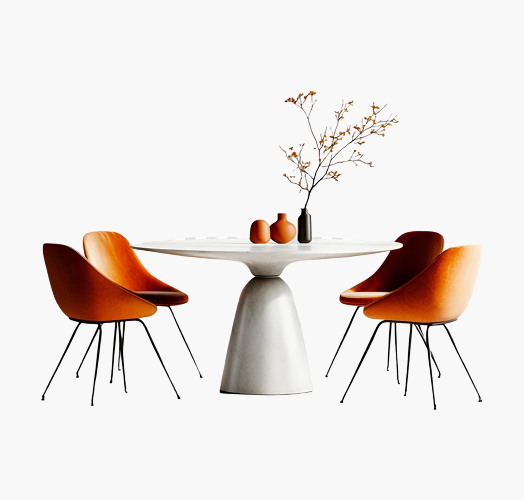 Rounded Dining Table – PERCHING S.A.C